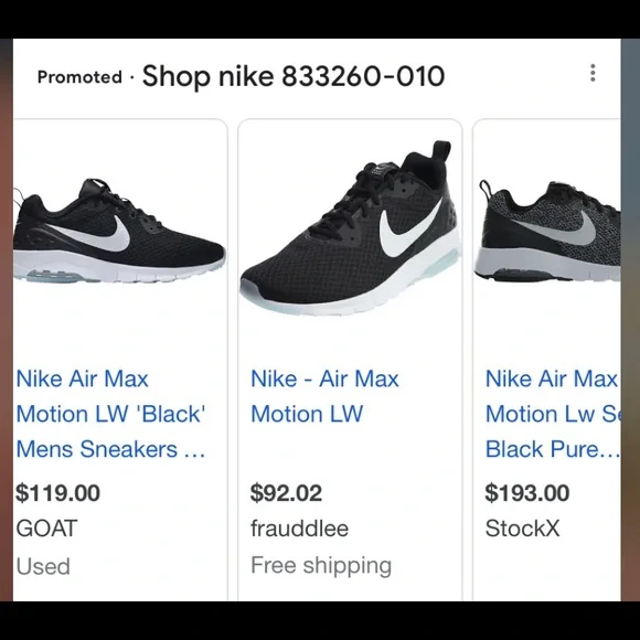 ❤️Host Pick❤️ Nike Air Max Motion Low Cross Trainer/ Running Style 833260 010 - Picture 2 of 9